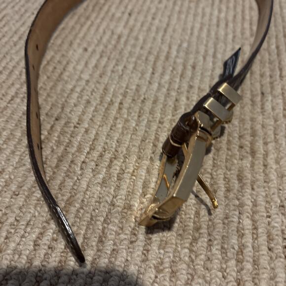 VTG Brighton Women's Belt Brass Buckle Leather Small - Picture 9 of 9